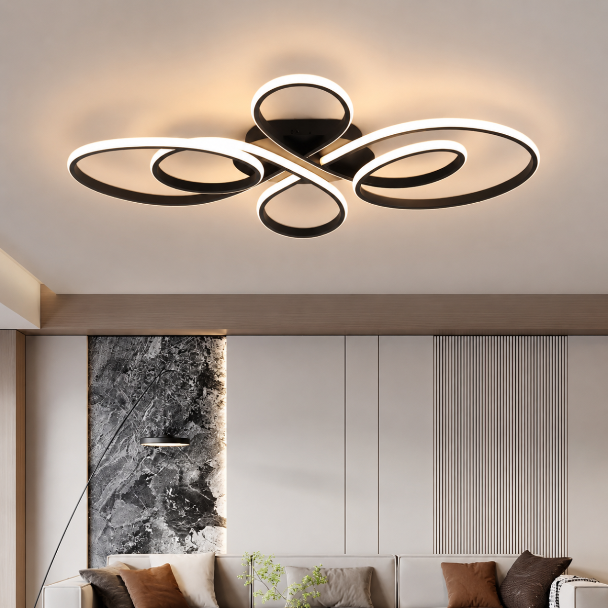 Modern LED Ceiling Light 60W Surface Mounted Living Room Fixture