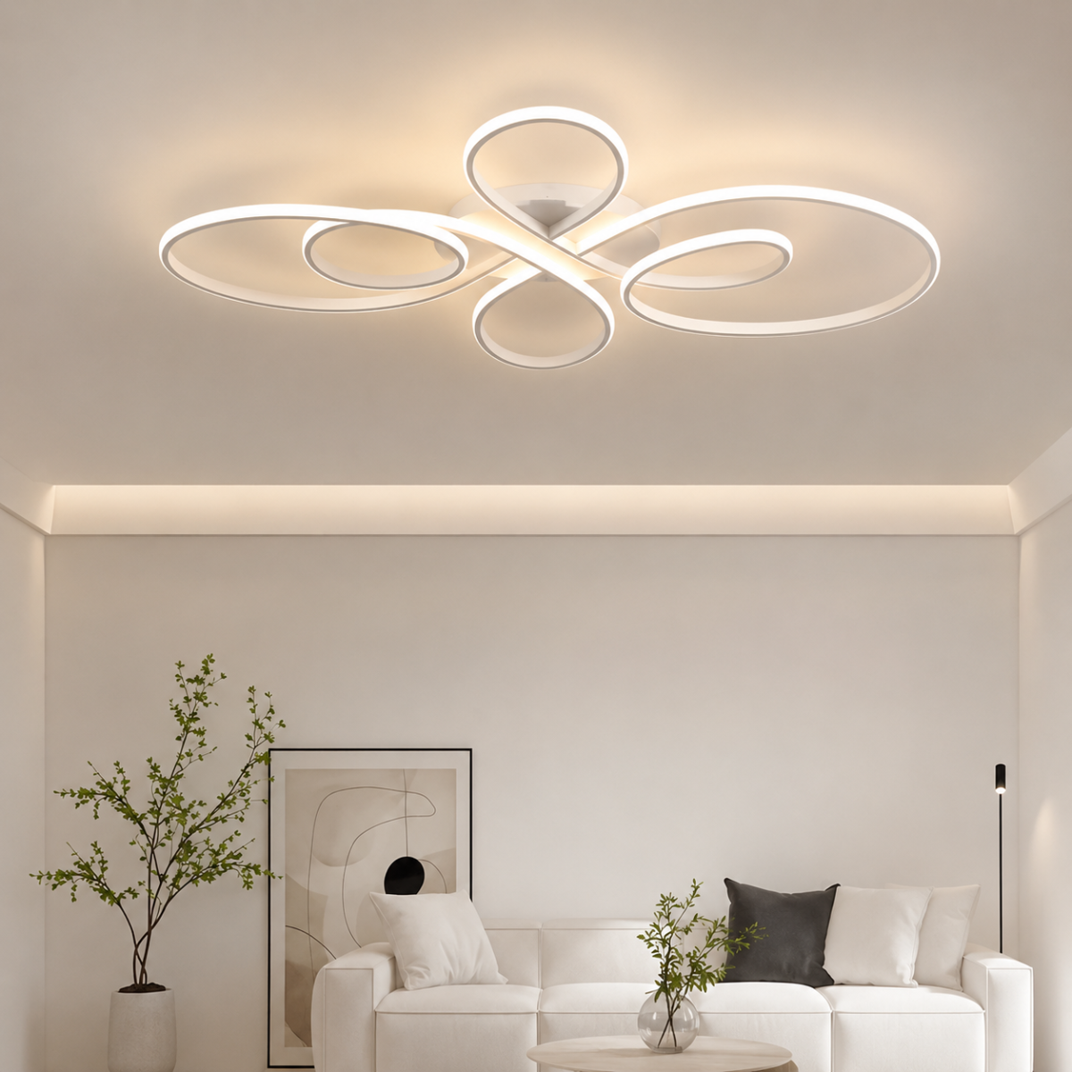 Modern LED Ceiling Light 60W Surface Mounted Living Room Fixture