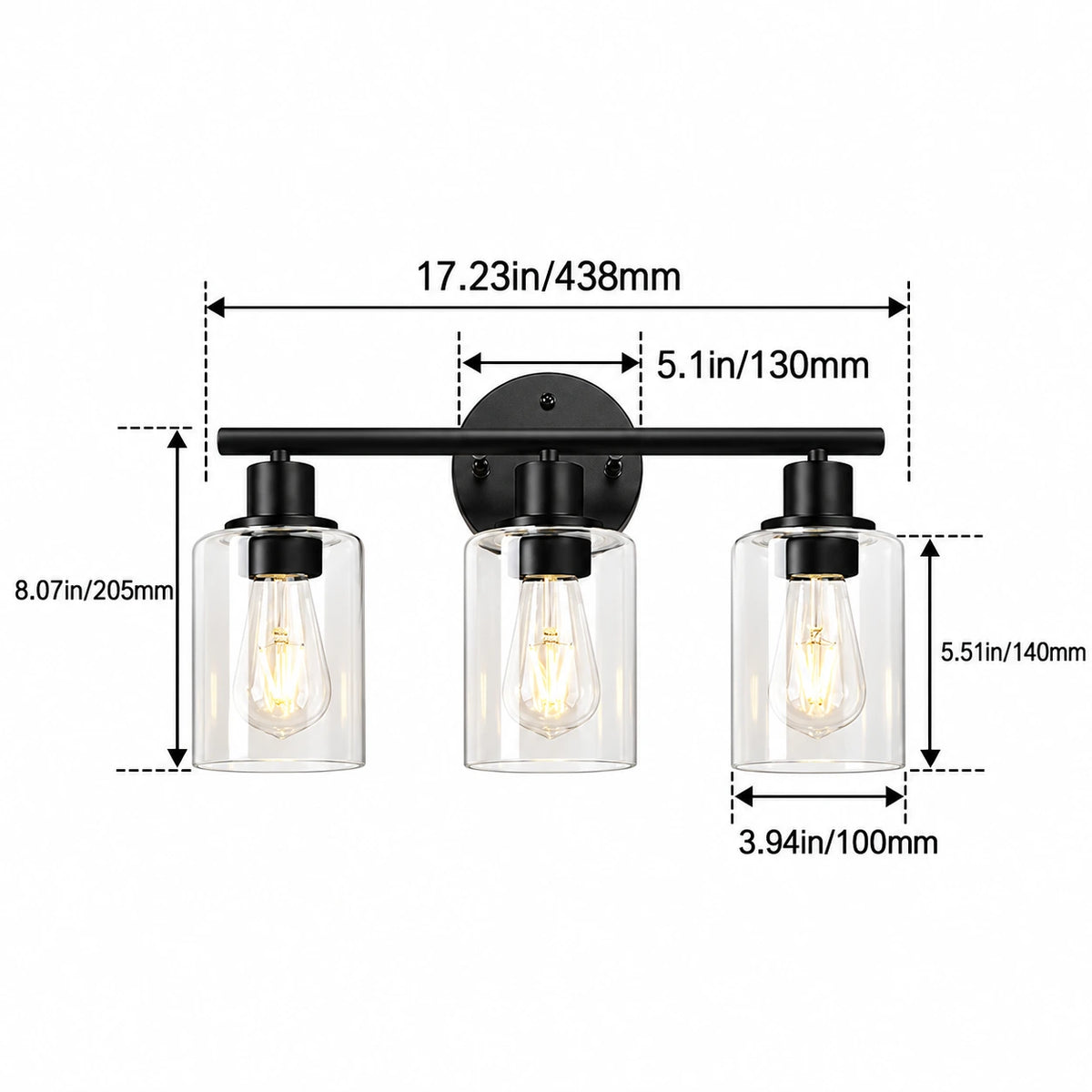 Norelle 3-Light Modern Bathroom Sconce