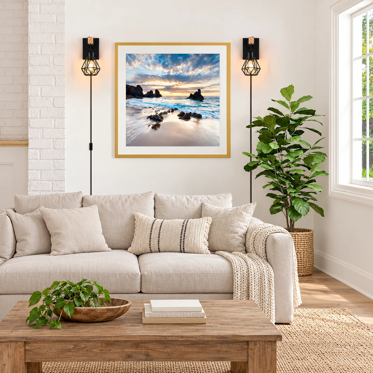 Oakmere Cage Plug In Wall Sconce Set