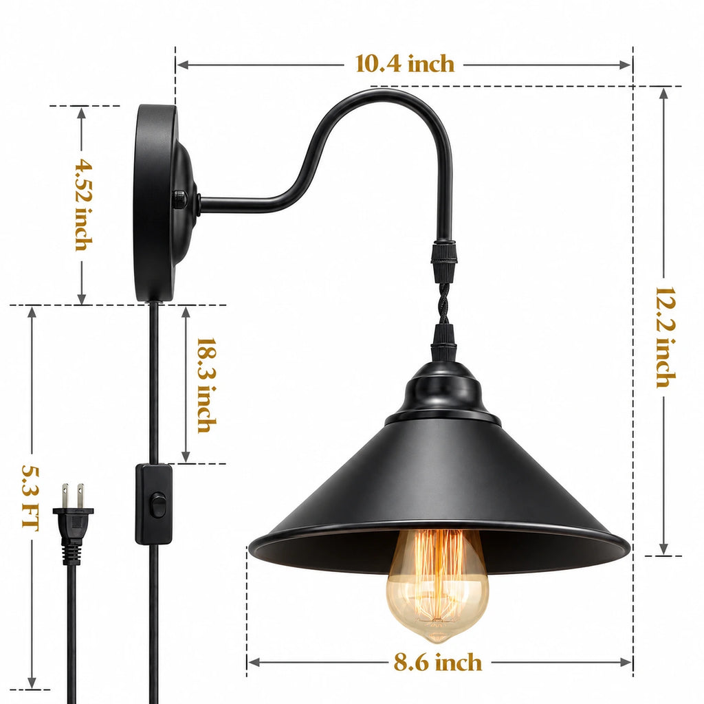 Bravon Plug In Wall Sconce