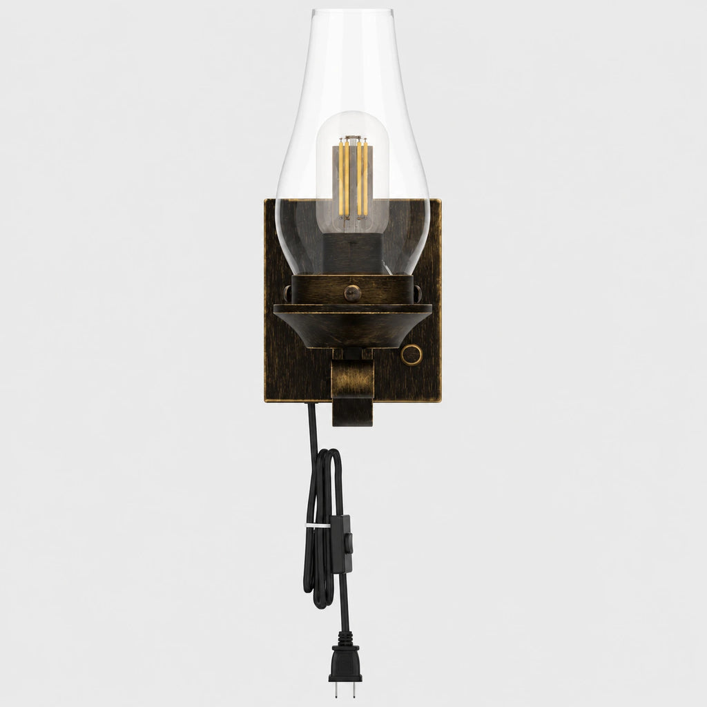 Briar Kerosene Plug In Wall Sconce