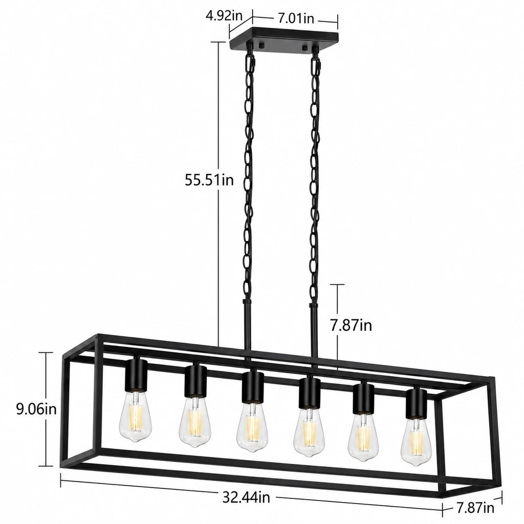 Modern Farmhouse Linear Chandelier