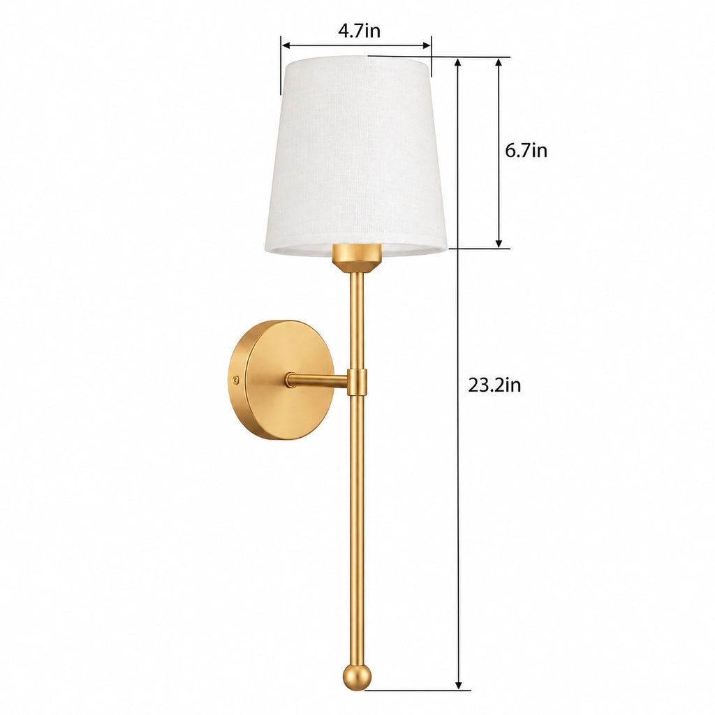 Elvane Linen Battery Operated Wall Sconces