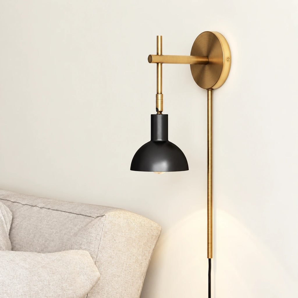 Avelin Bell Shade Plug In Wall Sconce