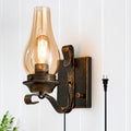 Briar Kerosene Plug In Wall Sconce