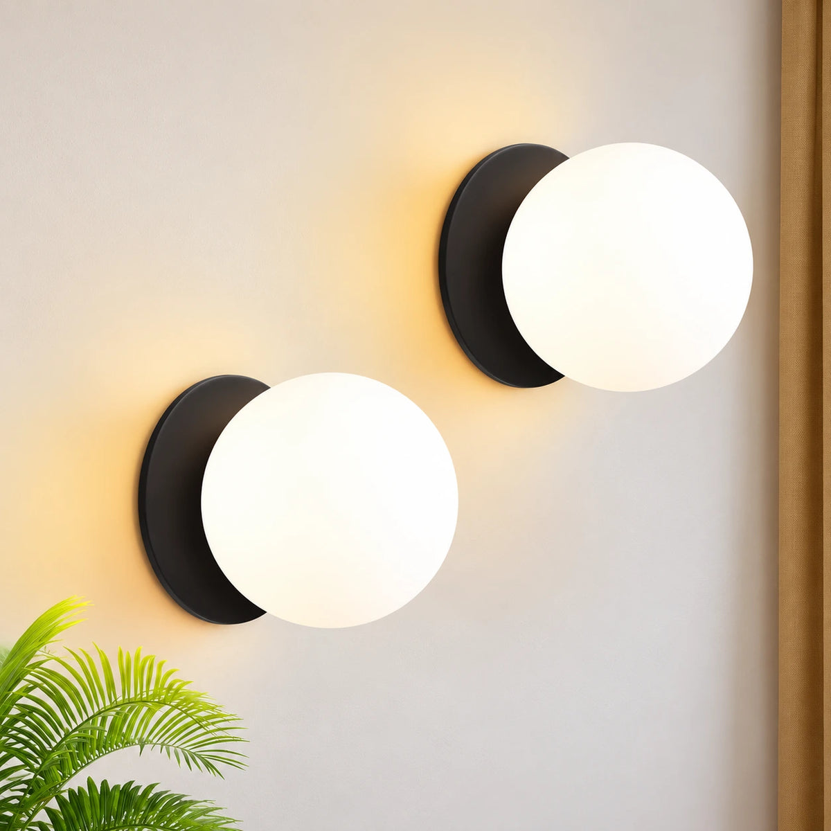 Elowen Mid-Century Globe Sconce Set