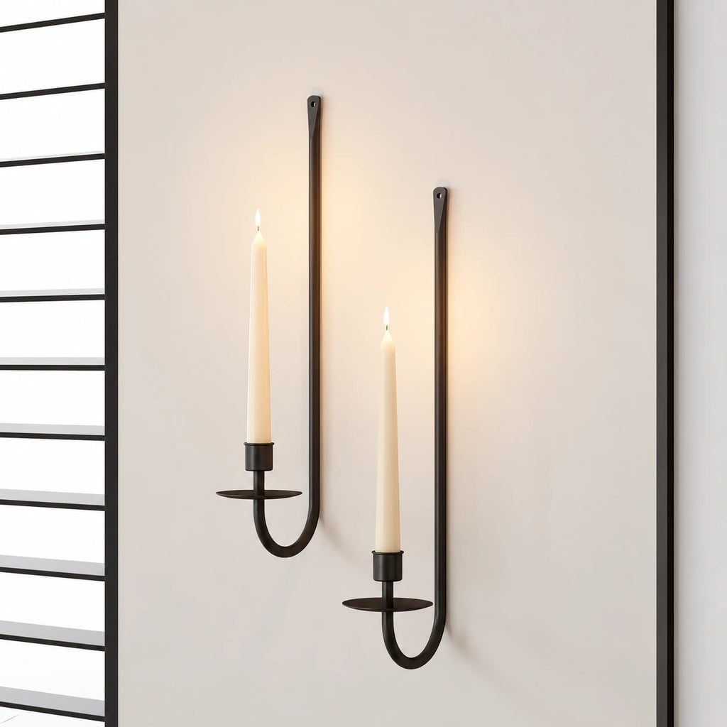 Mirelle Modern Candle Wall Sconce Set