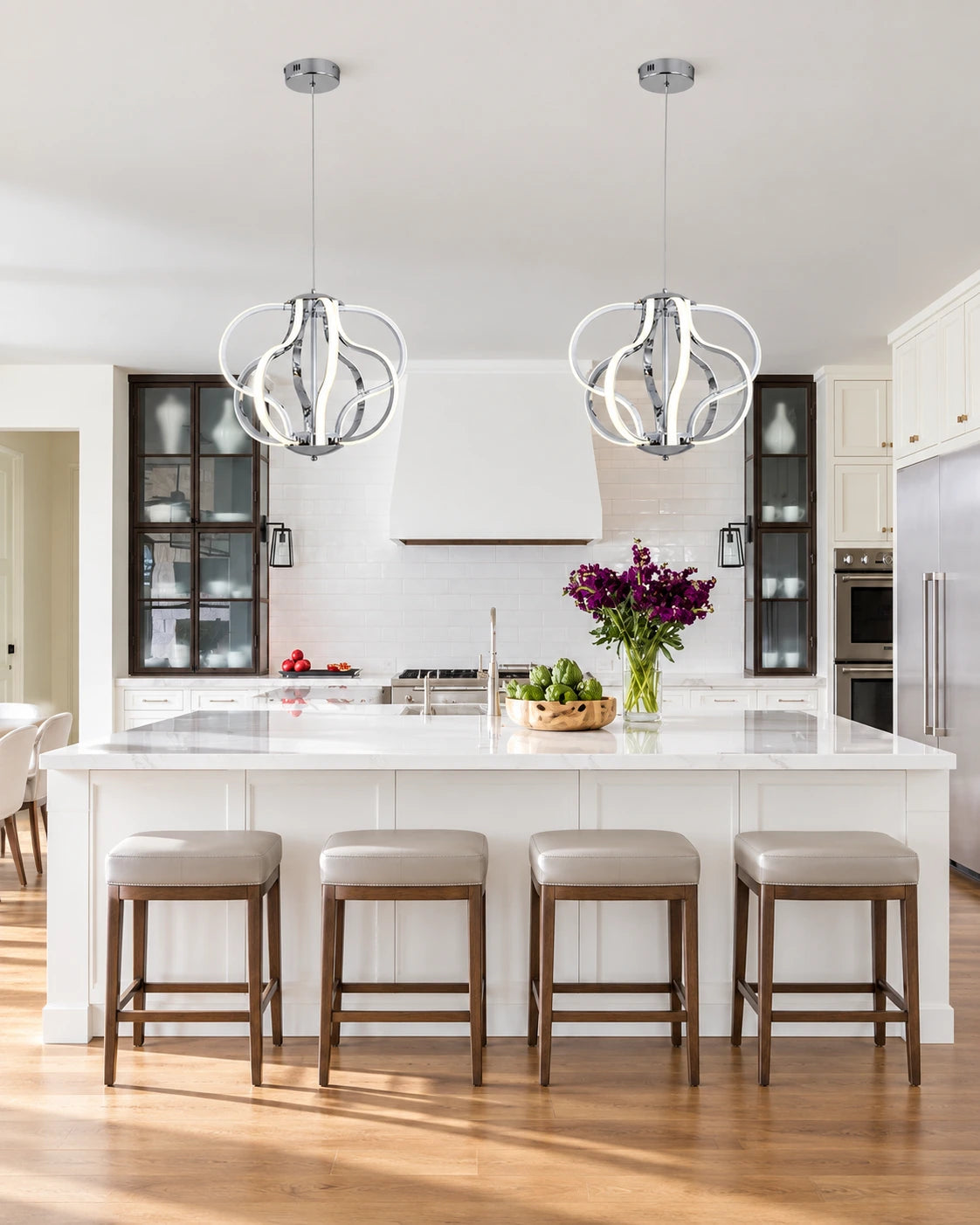 Aurevon Sculptural LED Chandelier