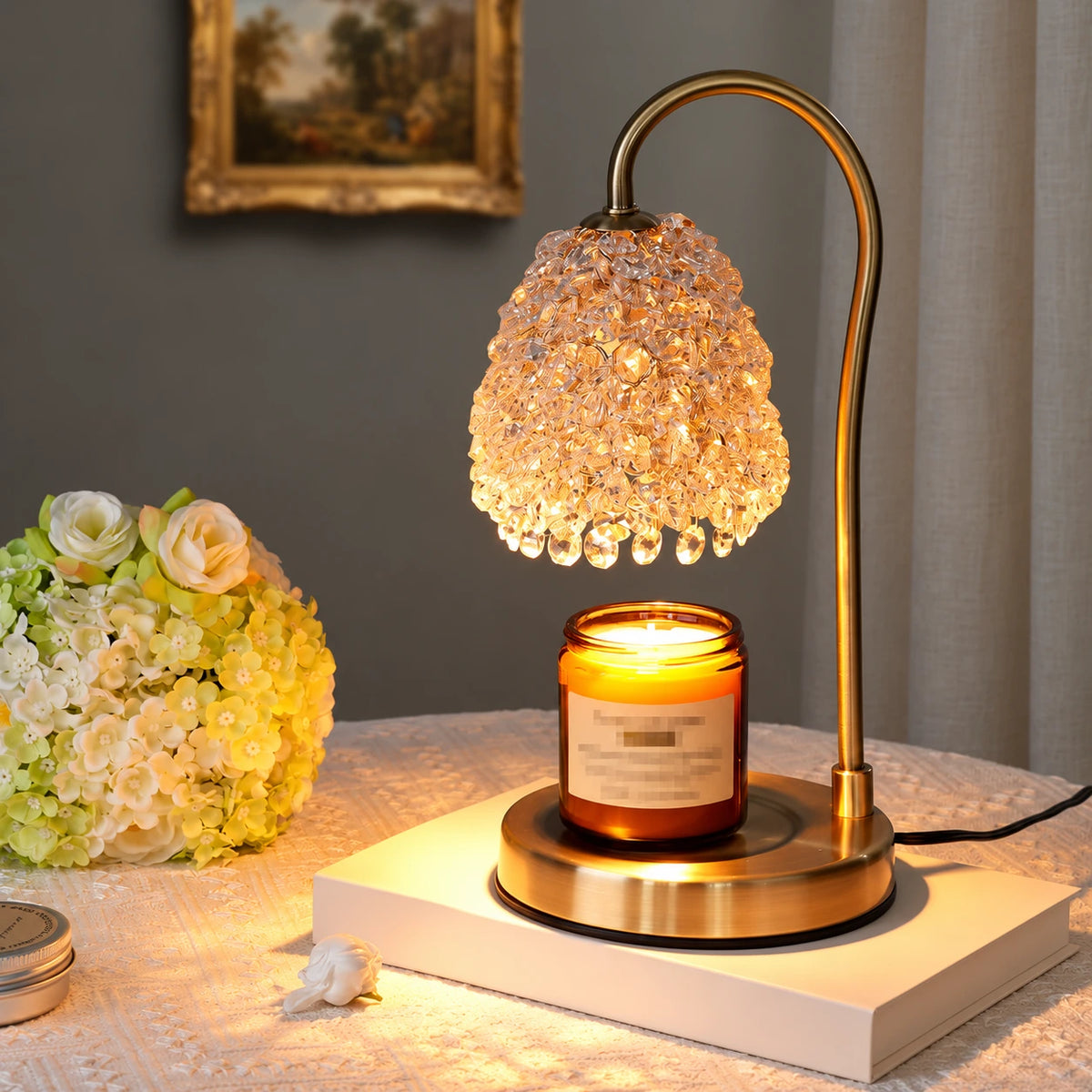Celestine Crystal Candle Warmer Lamp