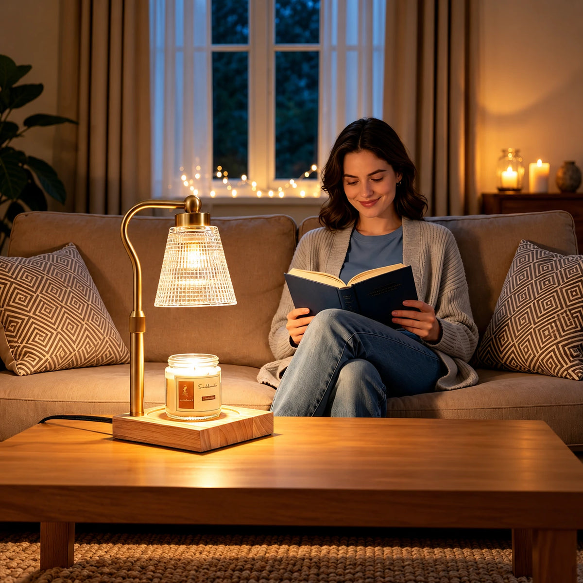 Elara Vintage Glass Candle Warmer Lamp