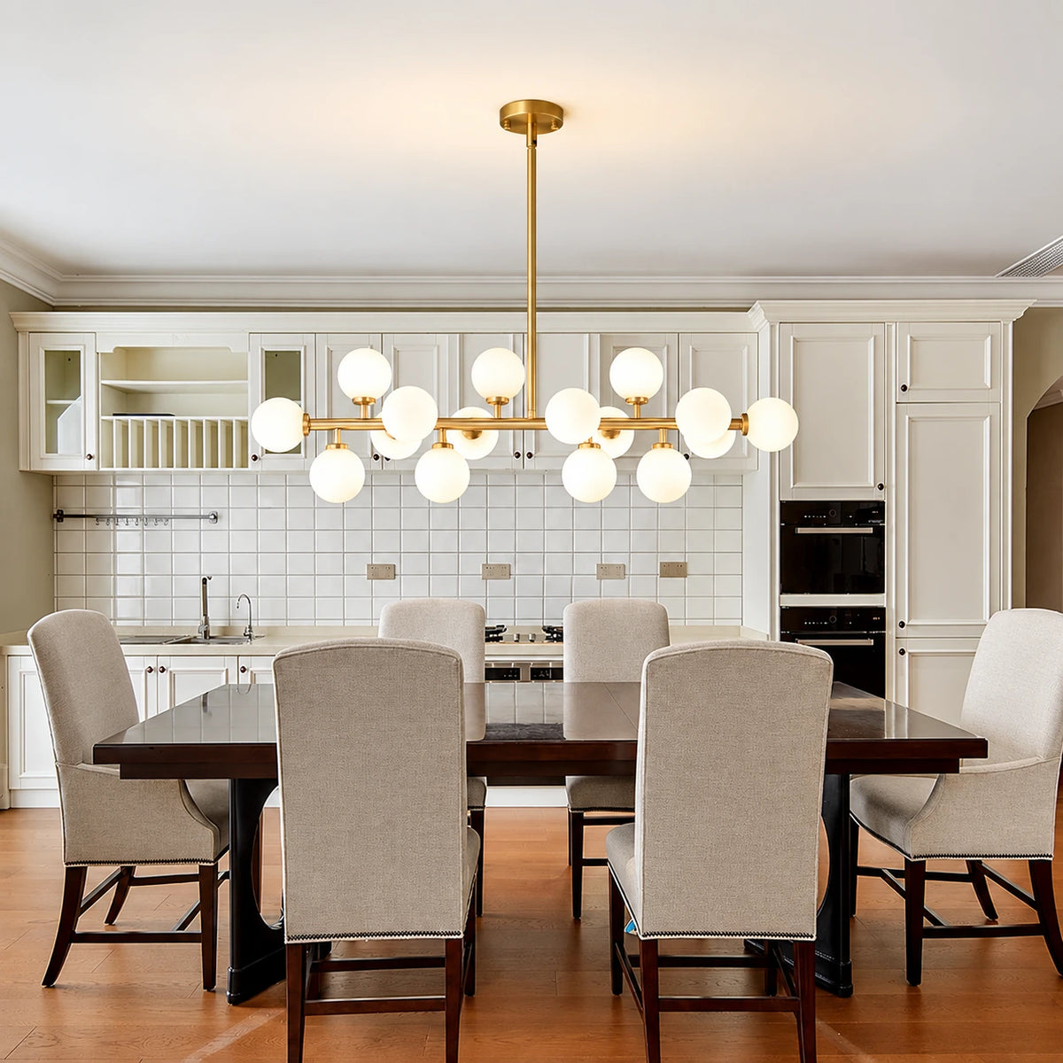 Mid-Century Sputnik Linear Chandelier