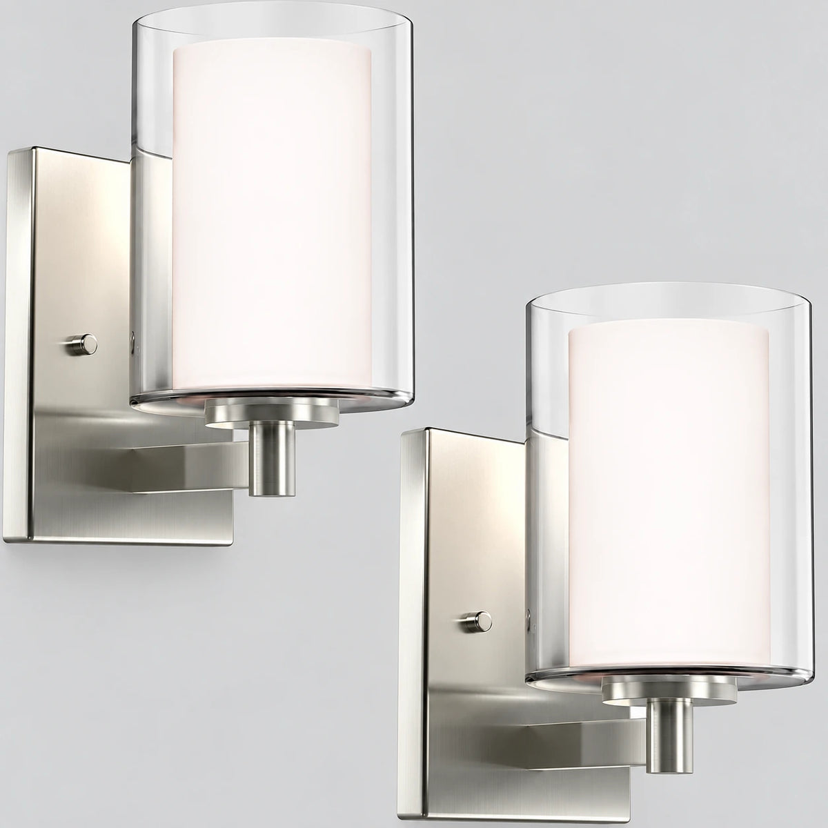 Mirelle Double Glass Vanity Wall Sconces