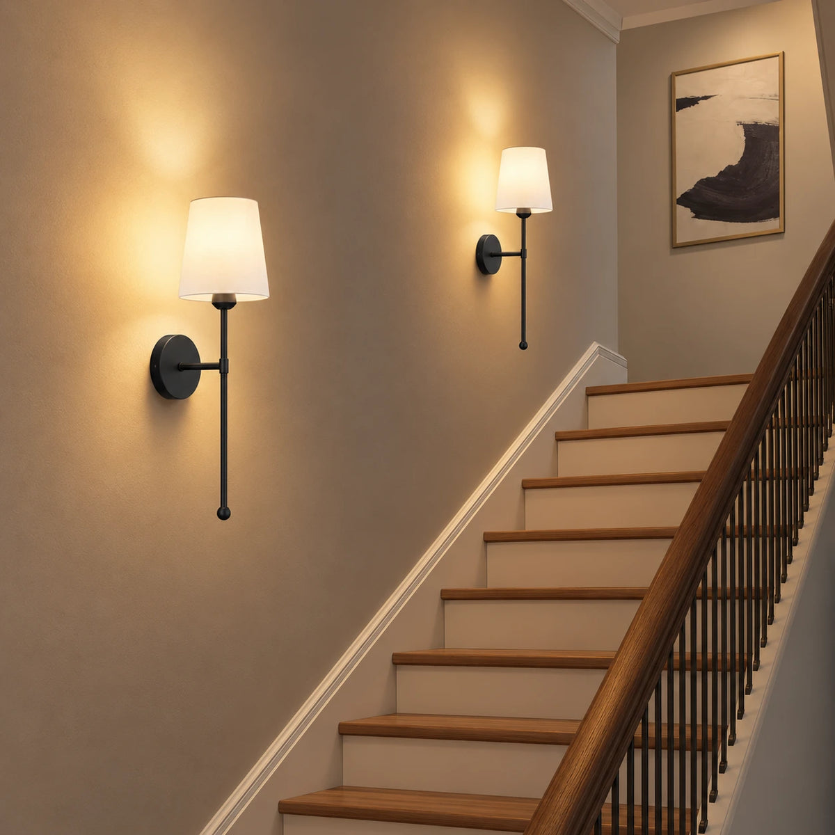 Elvane Linen Battery Operated Wall Sconces