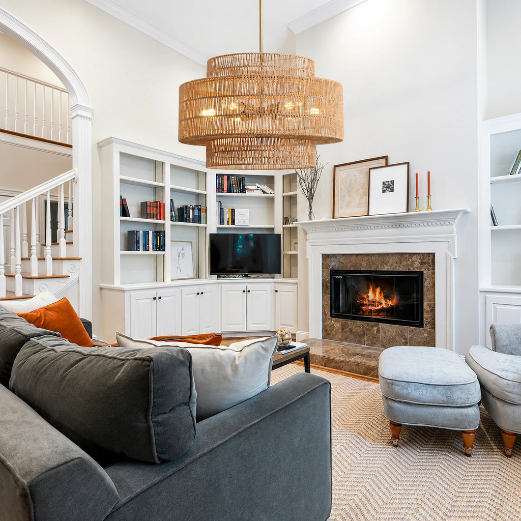 Solara Rattan Chandelier