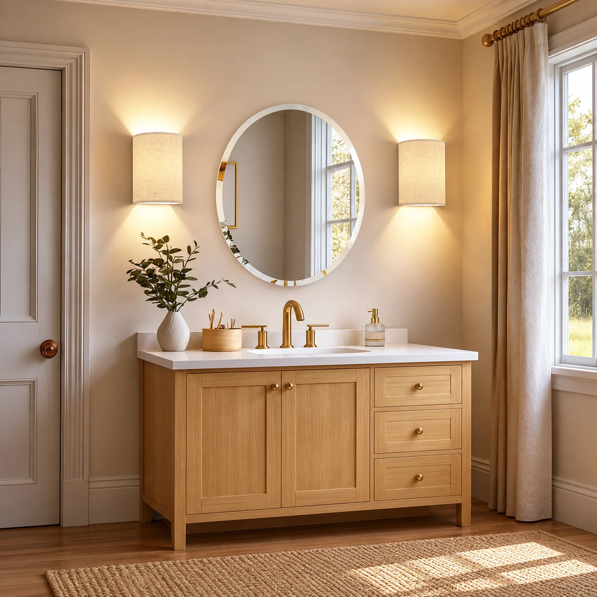 Avenor Linen Battery Operated Wall Sconces
