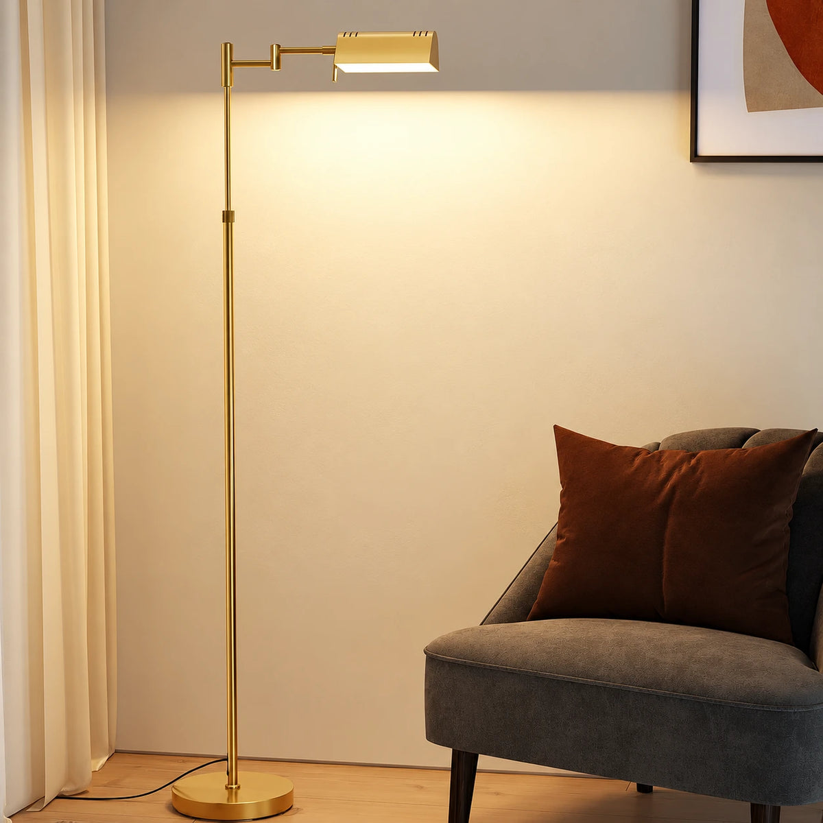 Adjustable Pharmacy Reading Floor Lamp