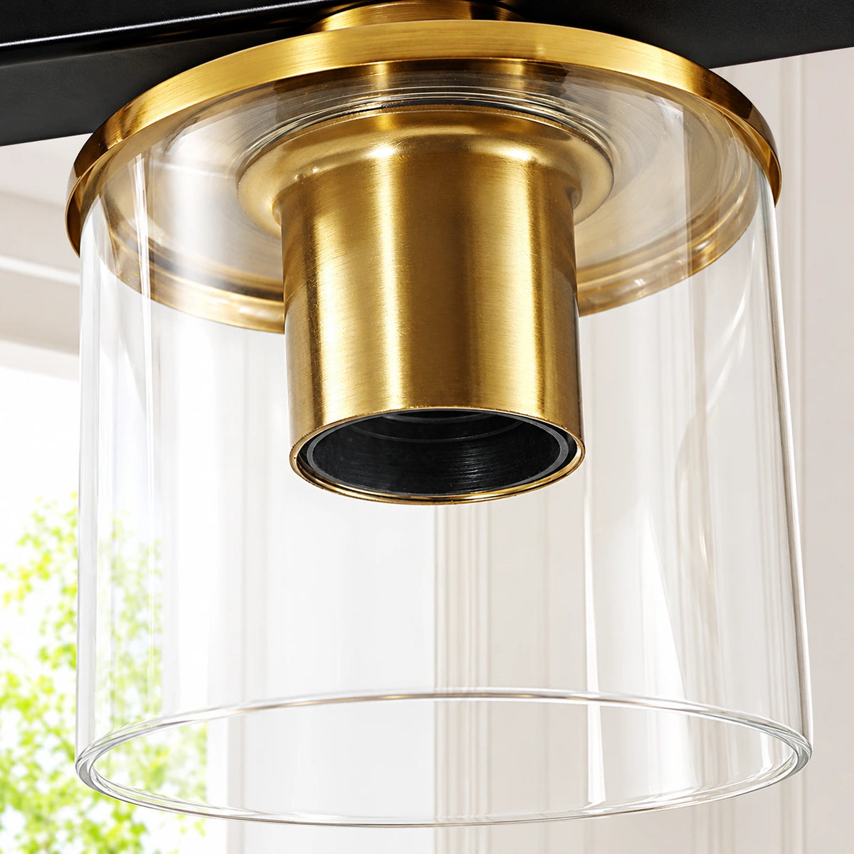 Farmhouse Glass Linear Chandelier