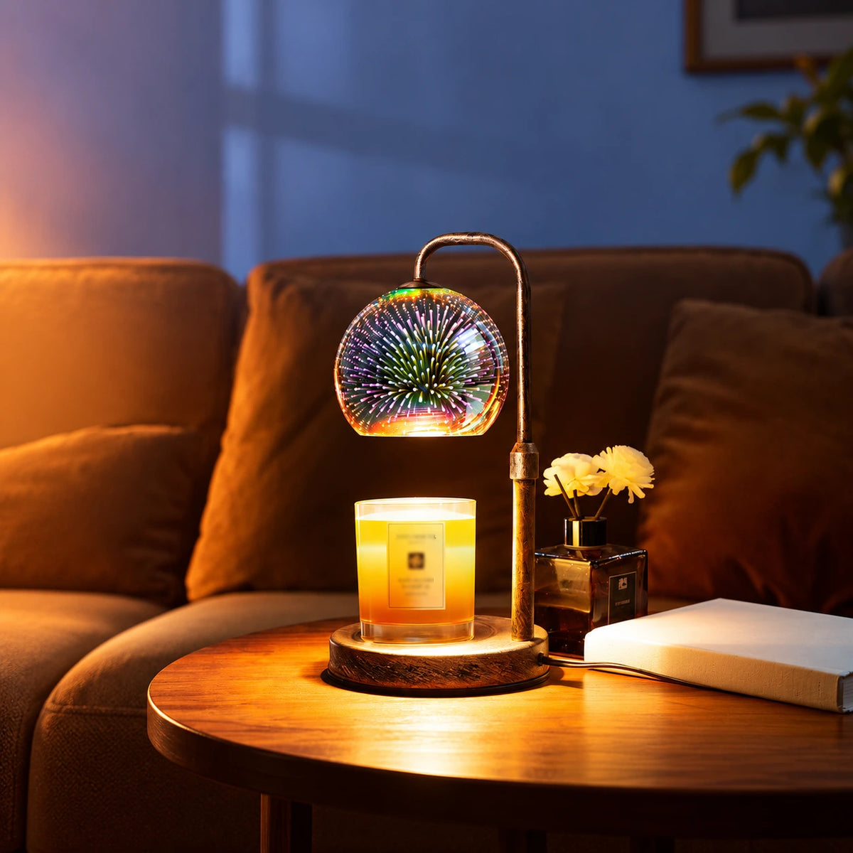 Aurevia Firework Globe Candle Warmer Lamp
