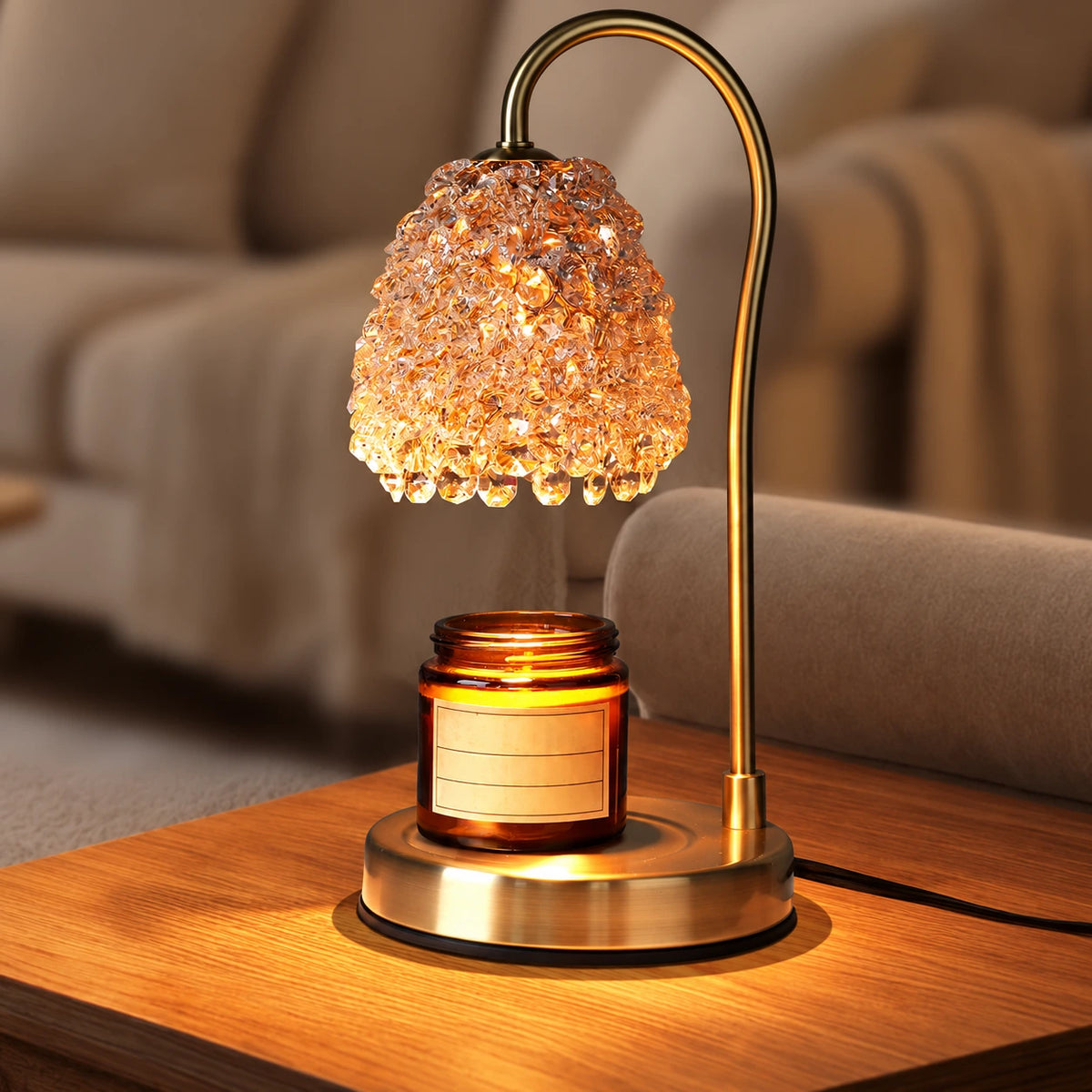 Celestine Crystal Candle Warmer Lamp