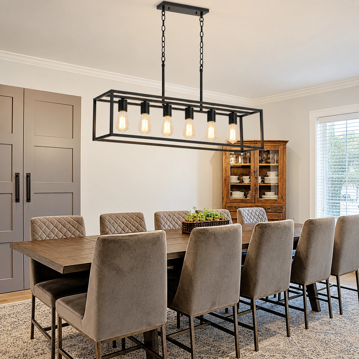 Modern Farmhouse Linear Chandelier