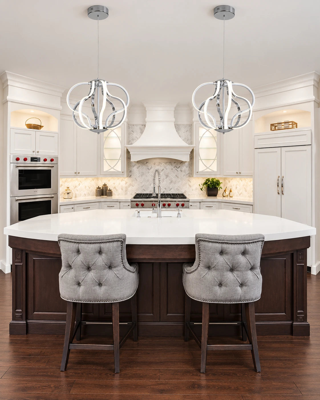 Aurevon Sculptural LED Chandelier