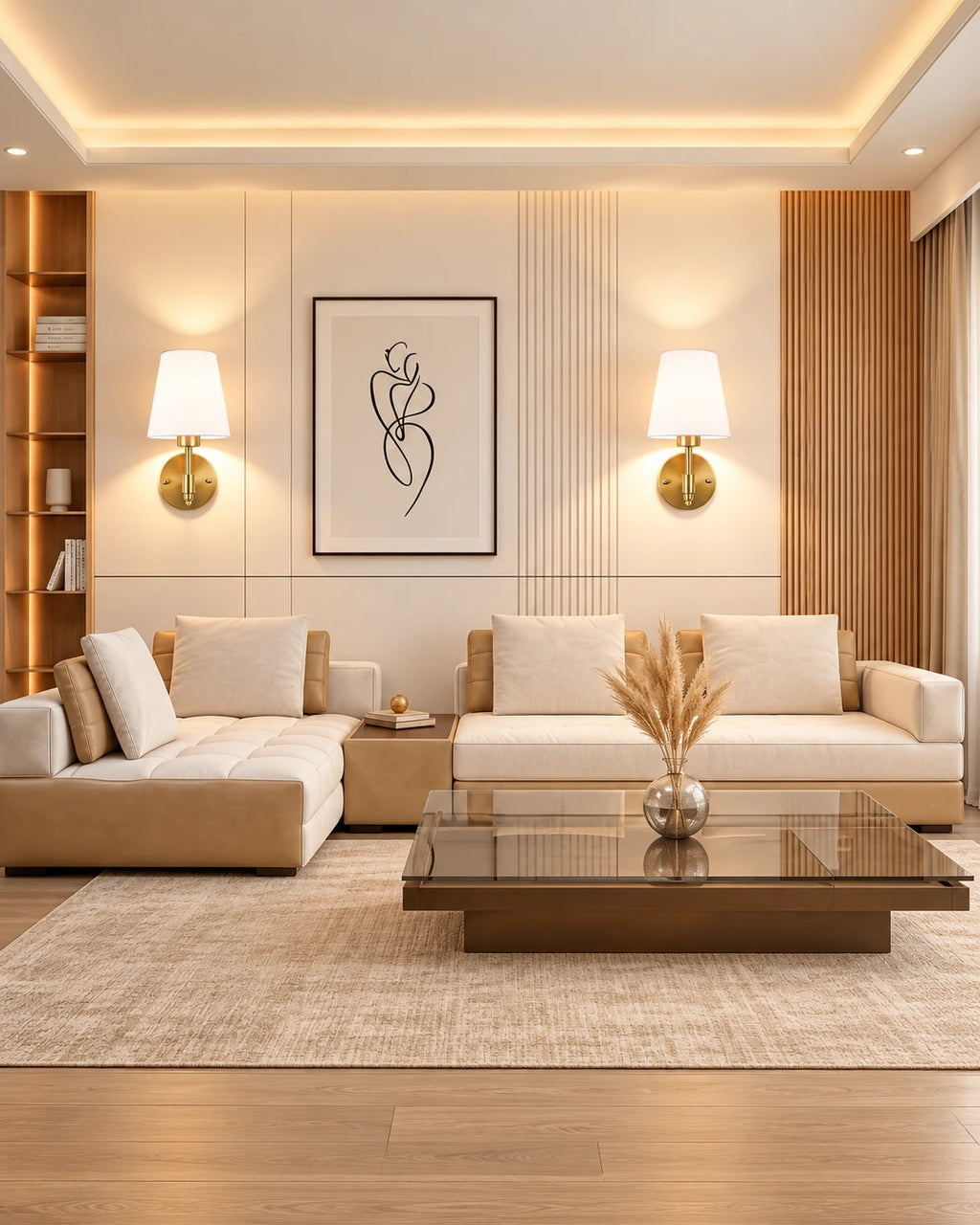 Aurelia Fabric Battery Operated Wall Sconces