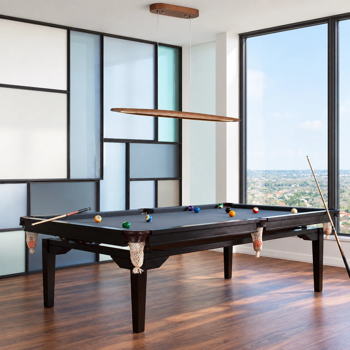Minimalist Wood Linear Chandelier