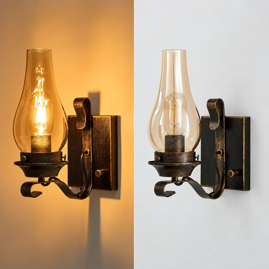Briar Kerosene Plug In Wall Sconce