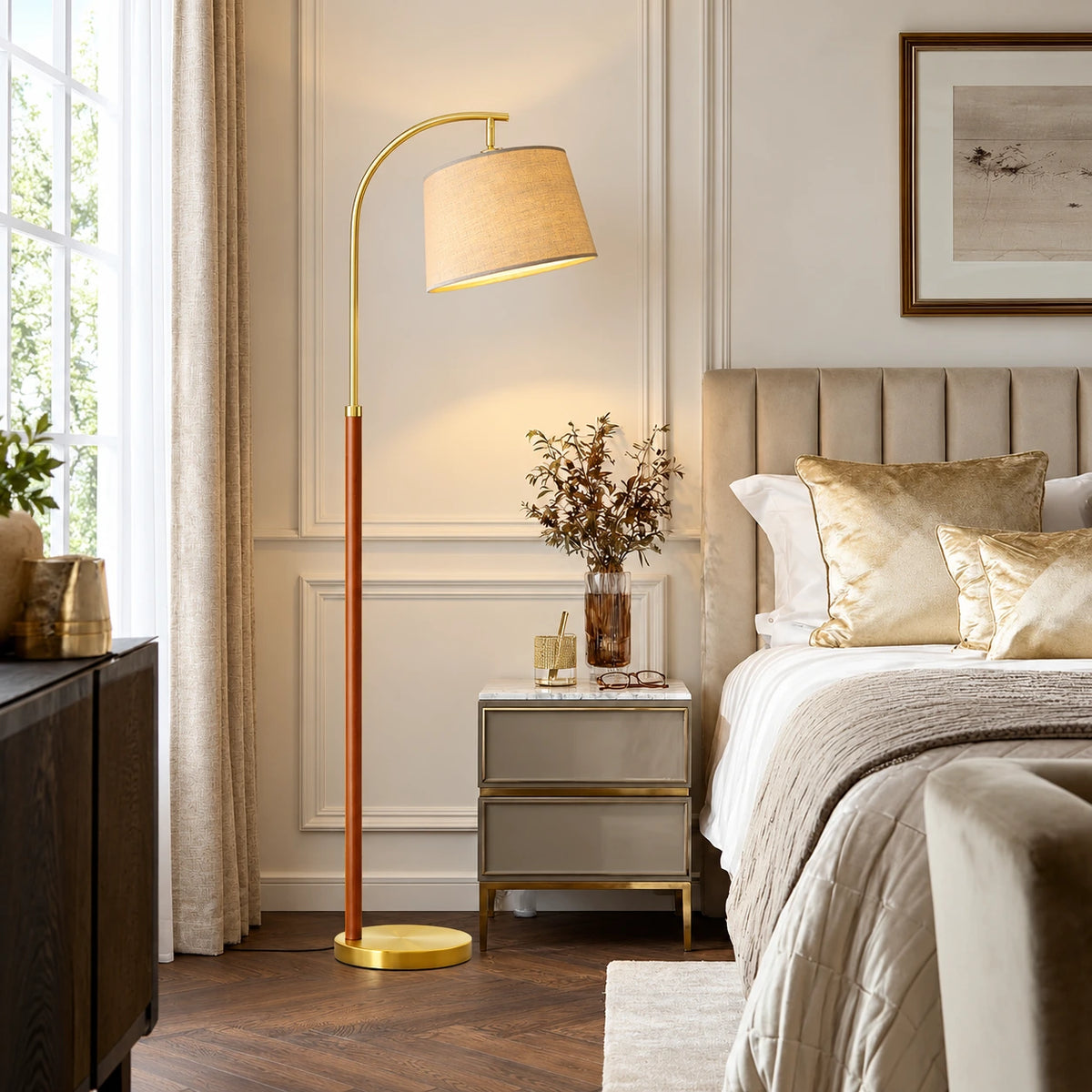 Arden Wood Arc Floor Lamp