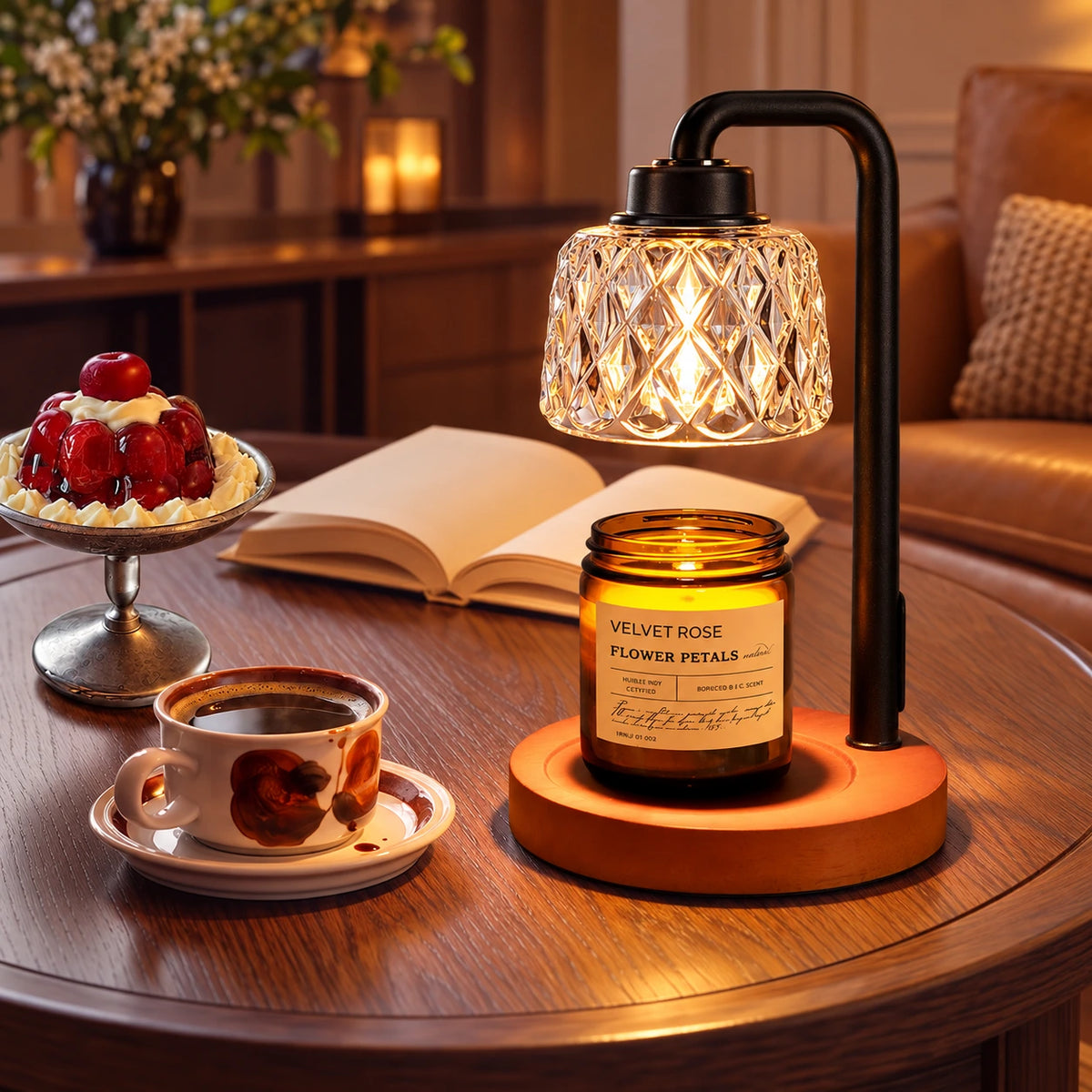Everwyn Faceted Glass Candle Warmer Lamp