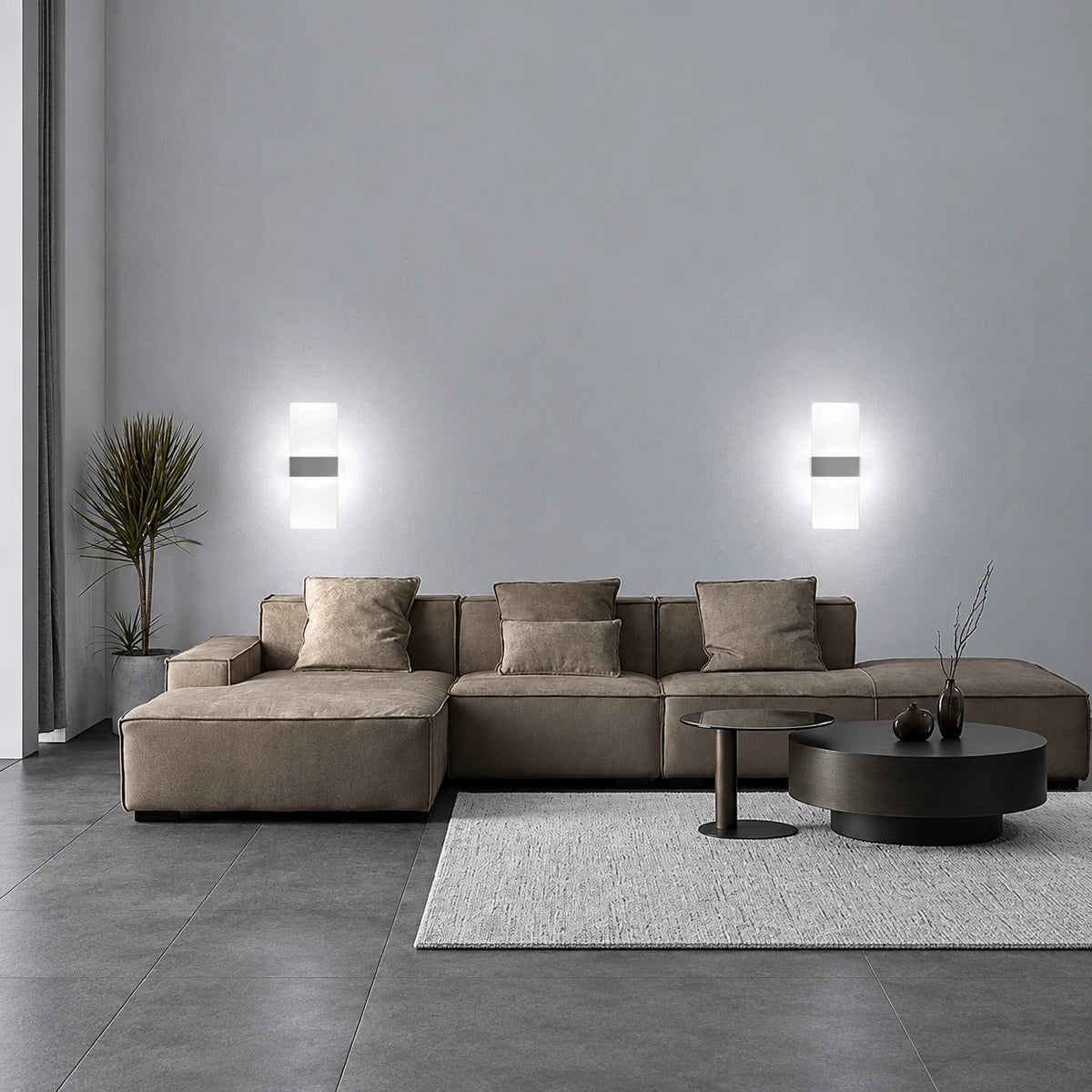 Lunex Linear Up Down Wall Sconces Set