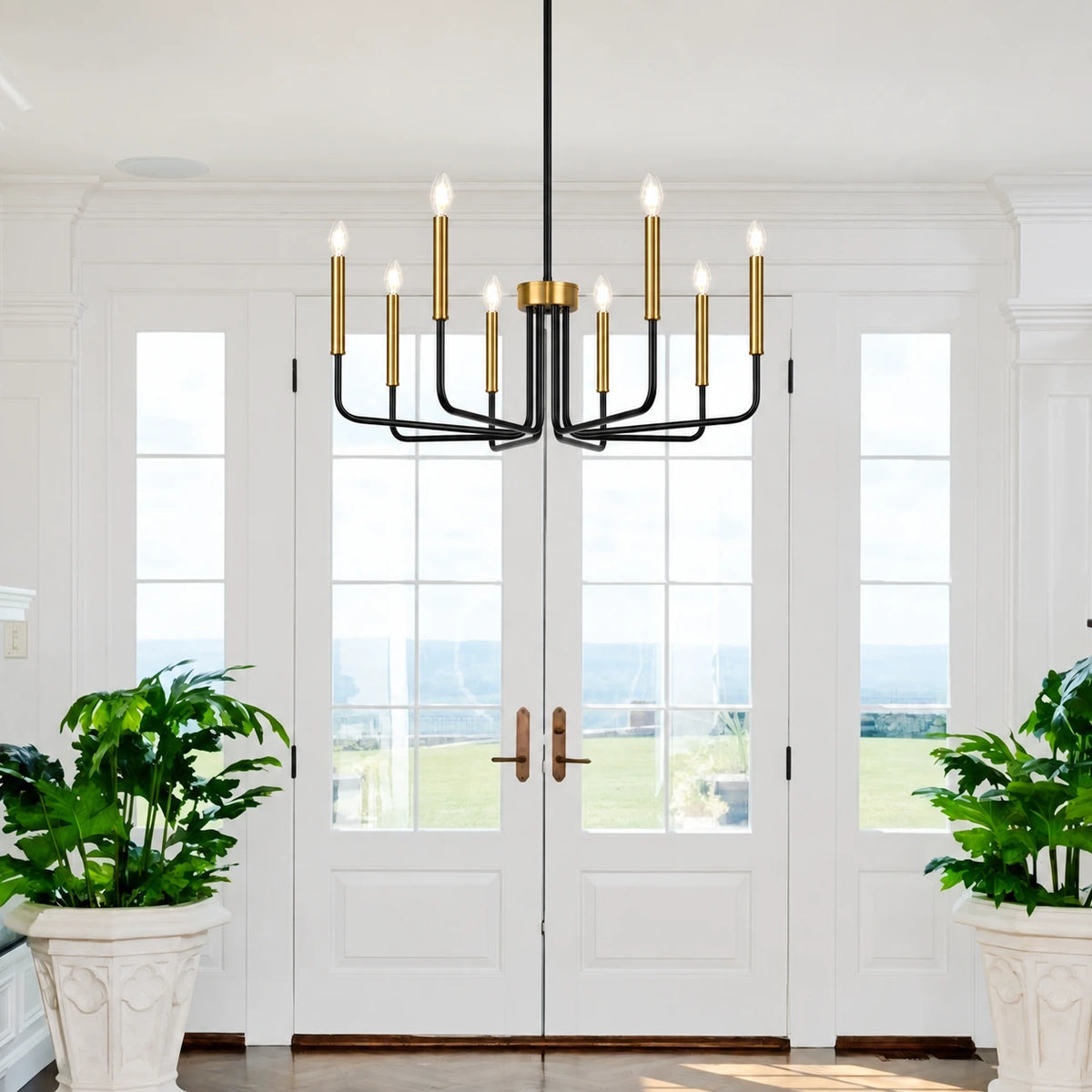 Modern Candelabra Farmhouse Chandelier