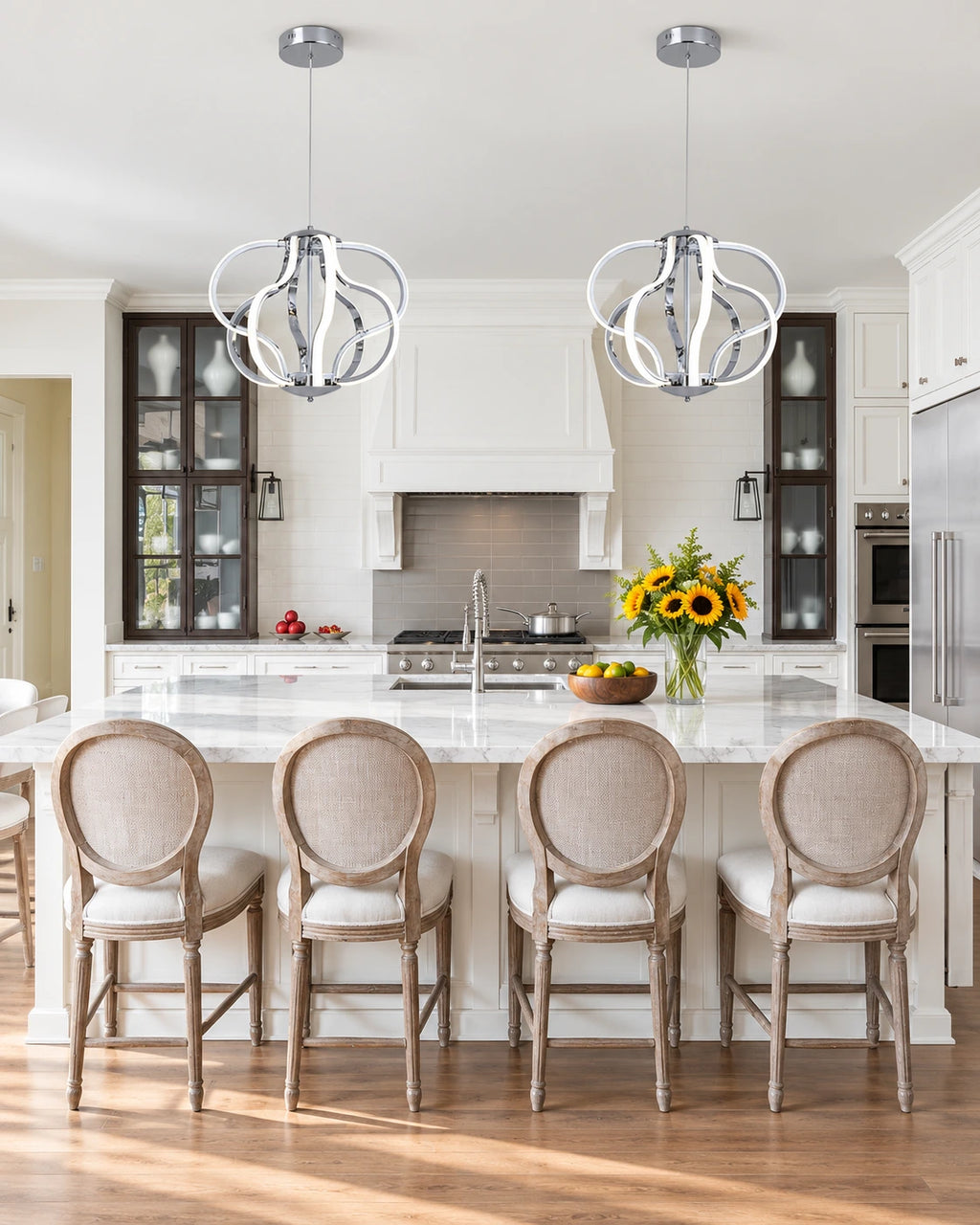 Aurevon Sculptural LED Chandelier