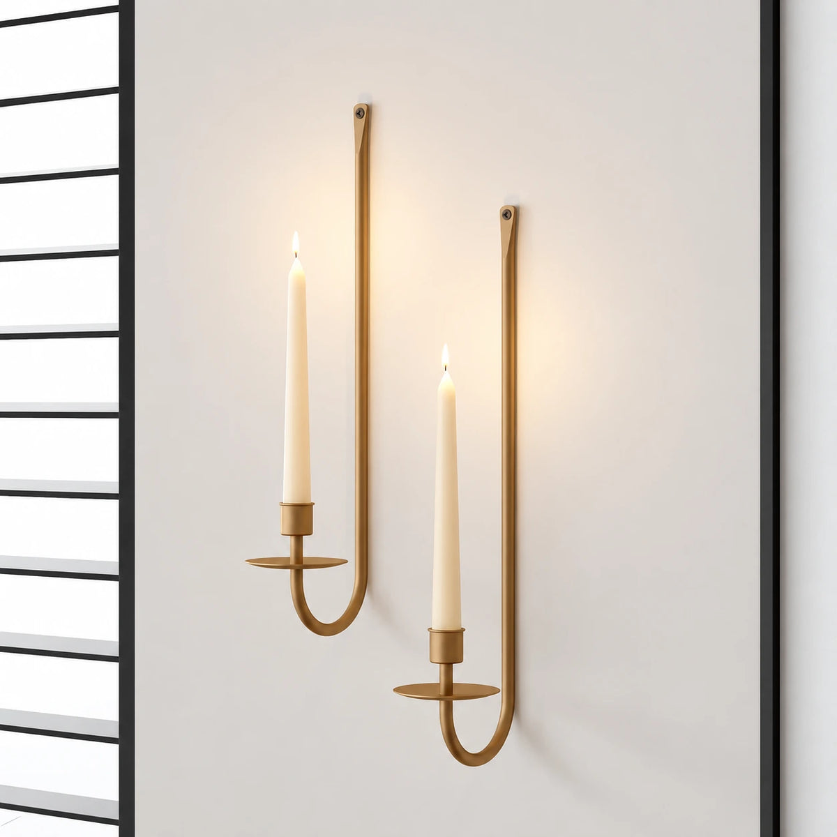 Mirelle Modern Candle Wall Sconce Set