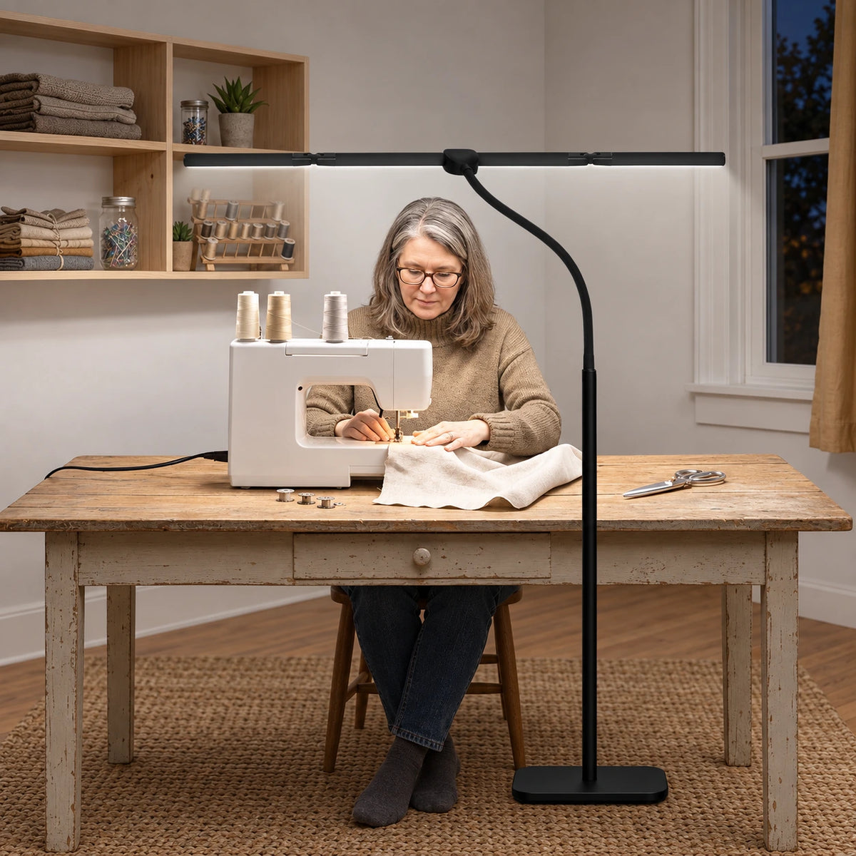 4-Head Architect Reading Floor Lamp