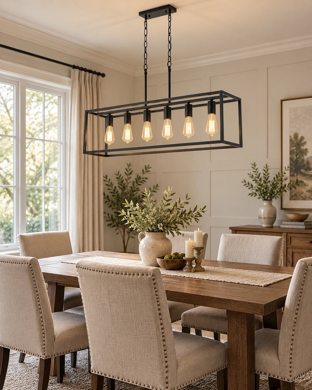 Modern Farmhouse Linear Chandelier