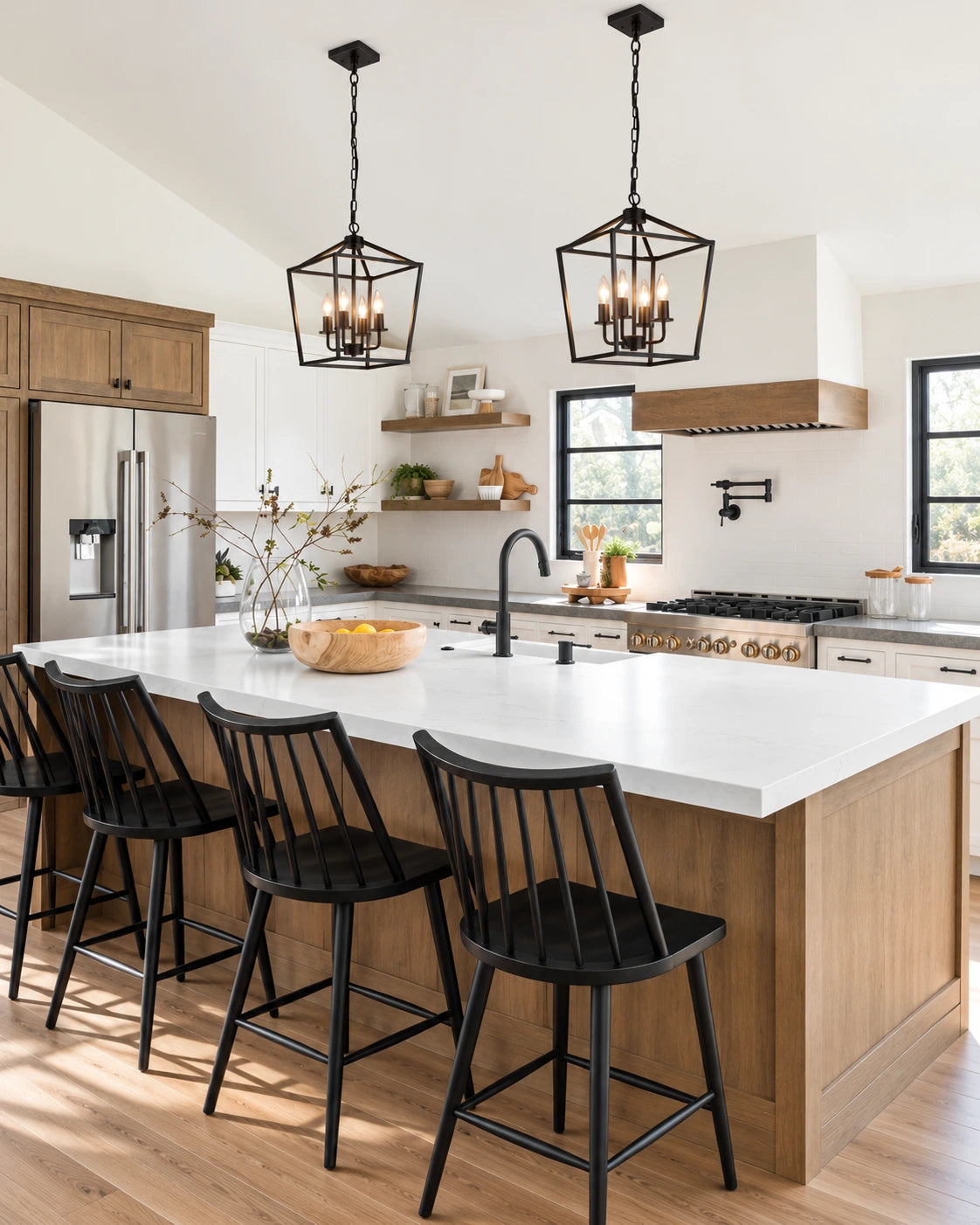 Geometric Lantern Farmhouse Chandelier