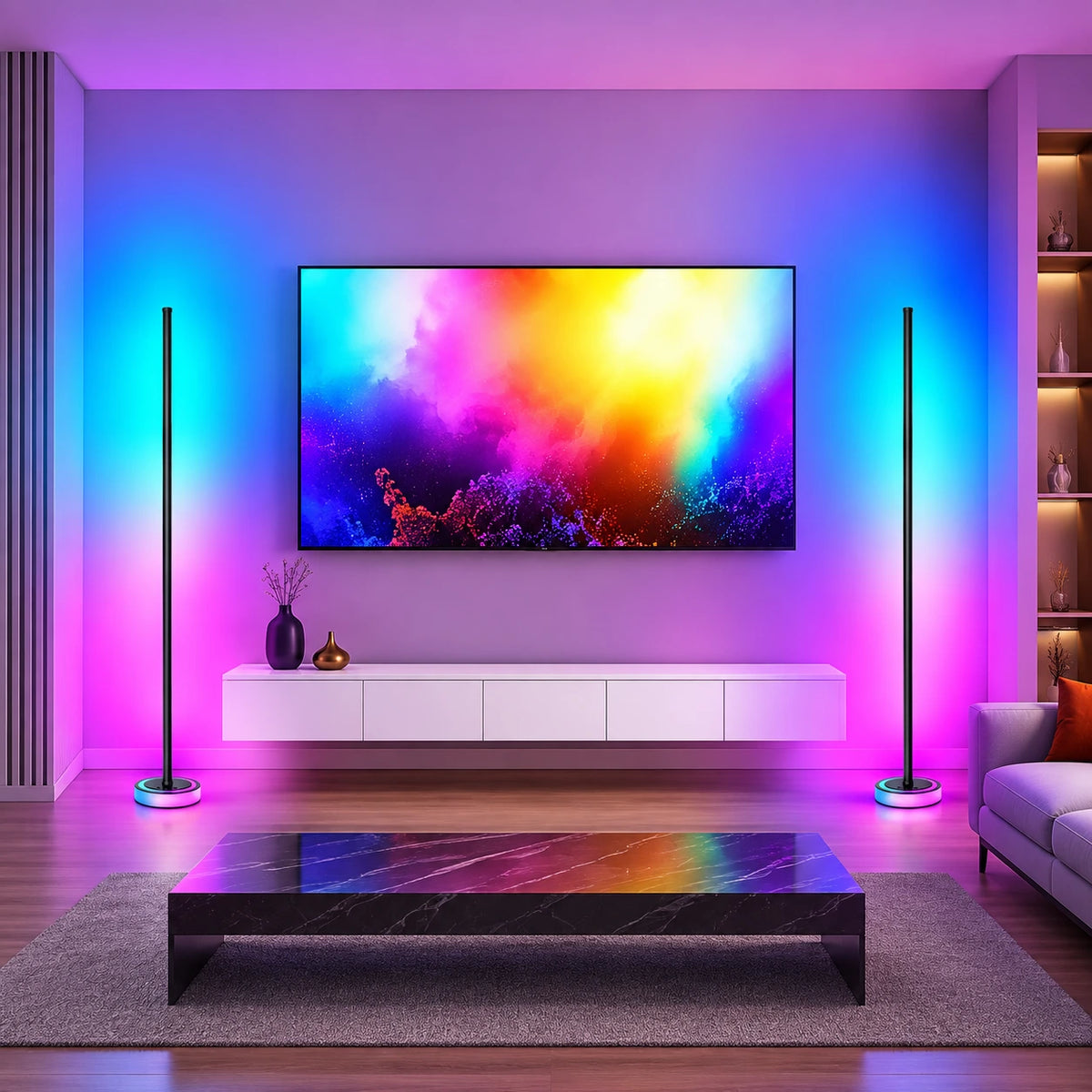 Halo Ring Smart Corner Floor Lamp