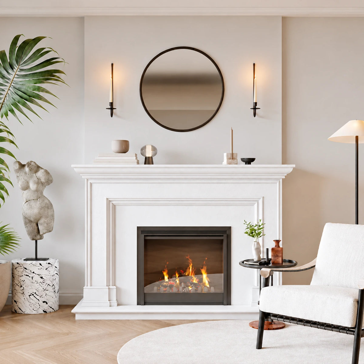 Mirelle Modern Candle Wall Sconce Set