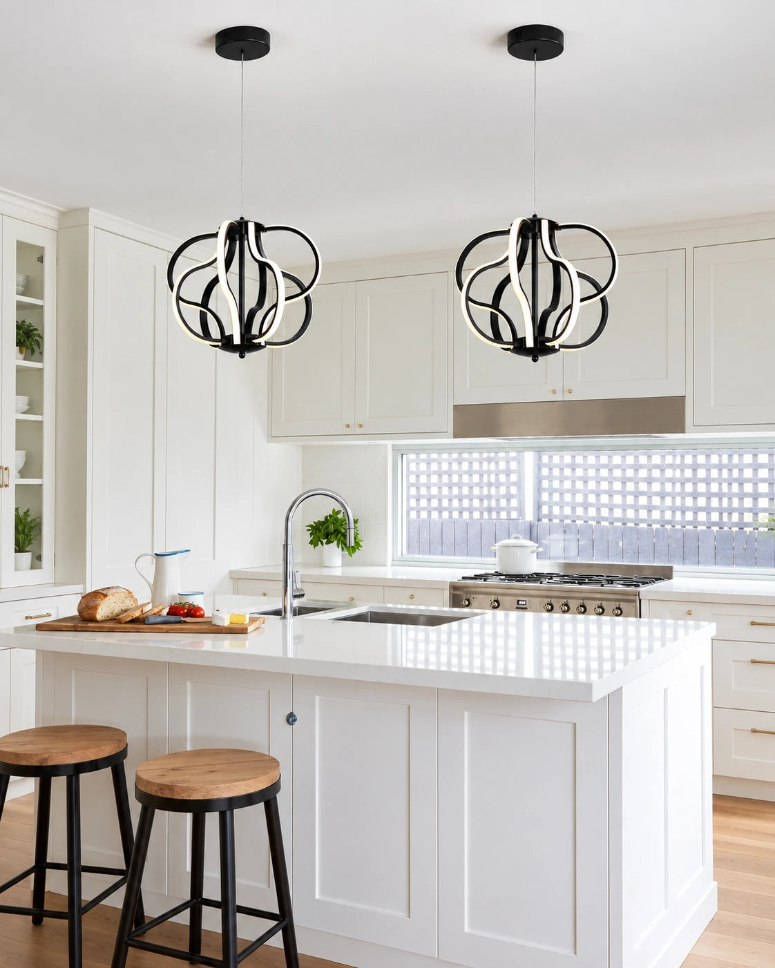 Aurevon Sculptural LED Chandelier