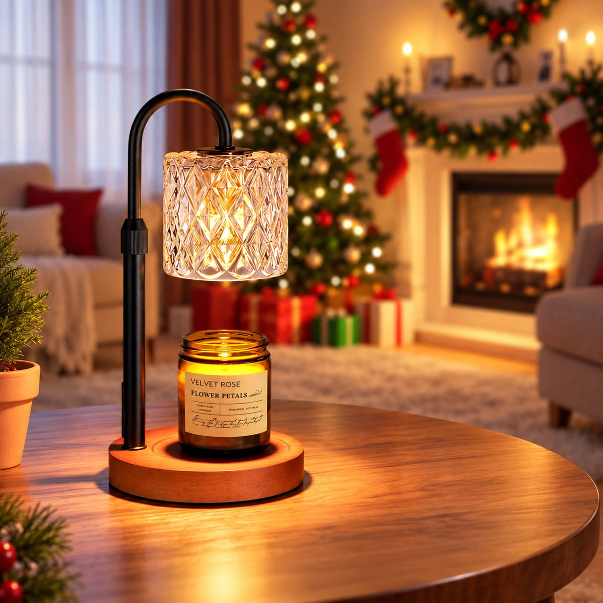 Everwyn Faceted Glass Candle Warmer Lamp
