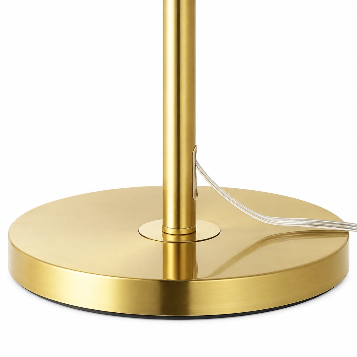 Adjustable Brass Floor Lamp with Drum Shade