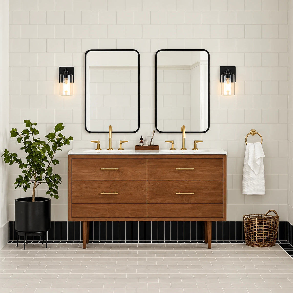 Rovelle Farmhouse Bathroom Sconce Set