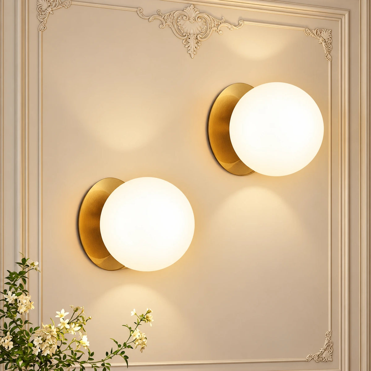 Elowen Mid-Century Globe Sconce Set