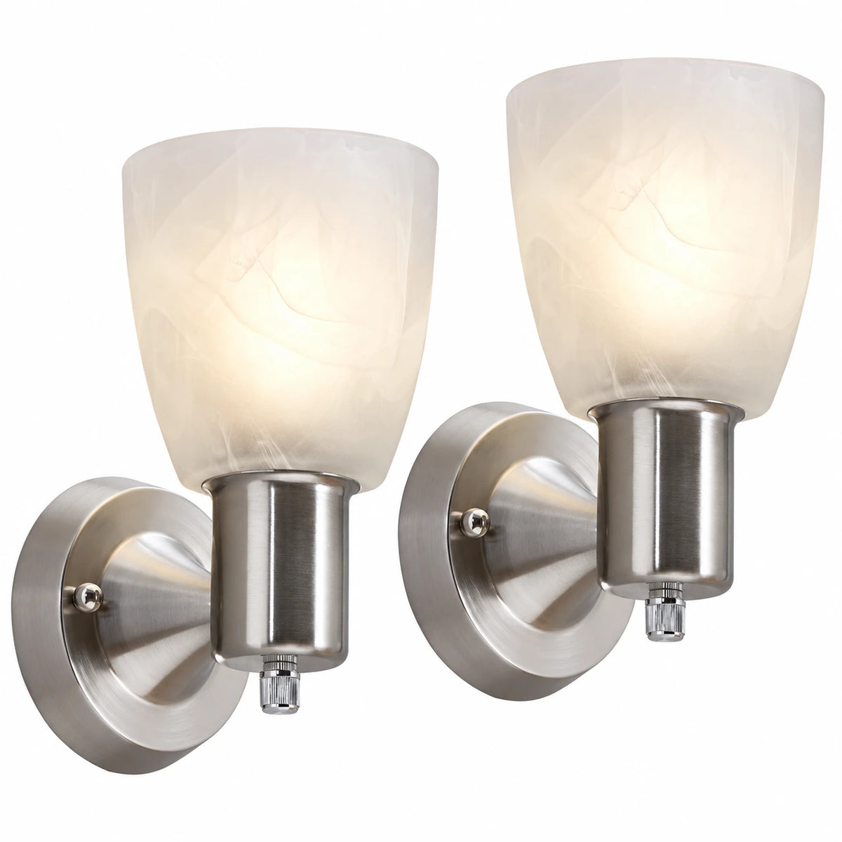 Aveline Frosted Glass Bathroom Sconce Set
