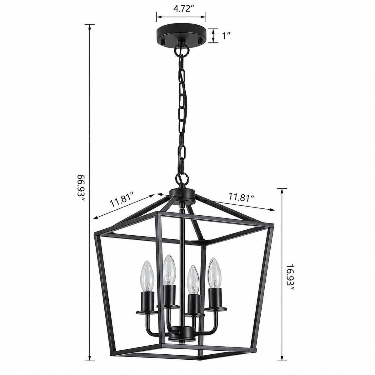 Geometric Lantern Farmhouse Chandelier