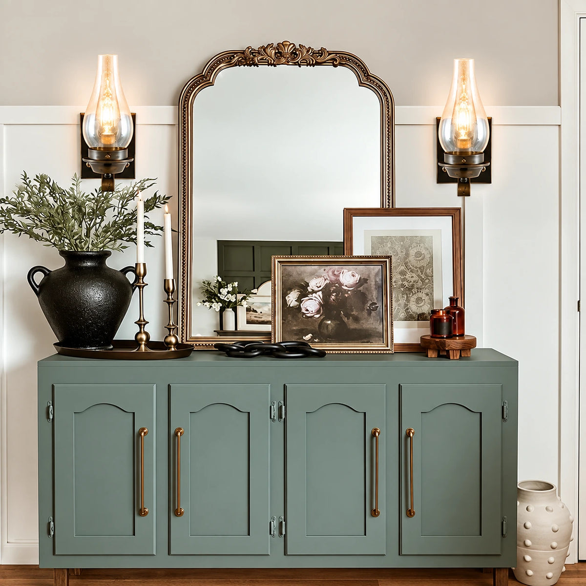 Briar Kerosene Plug In Wall Sconce