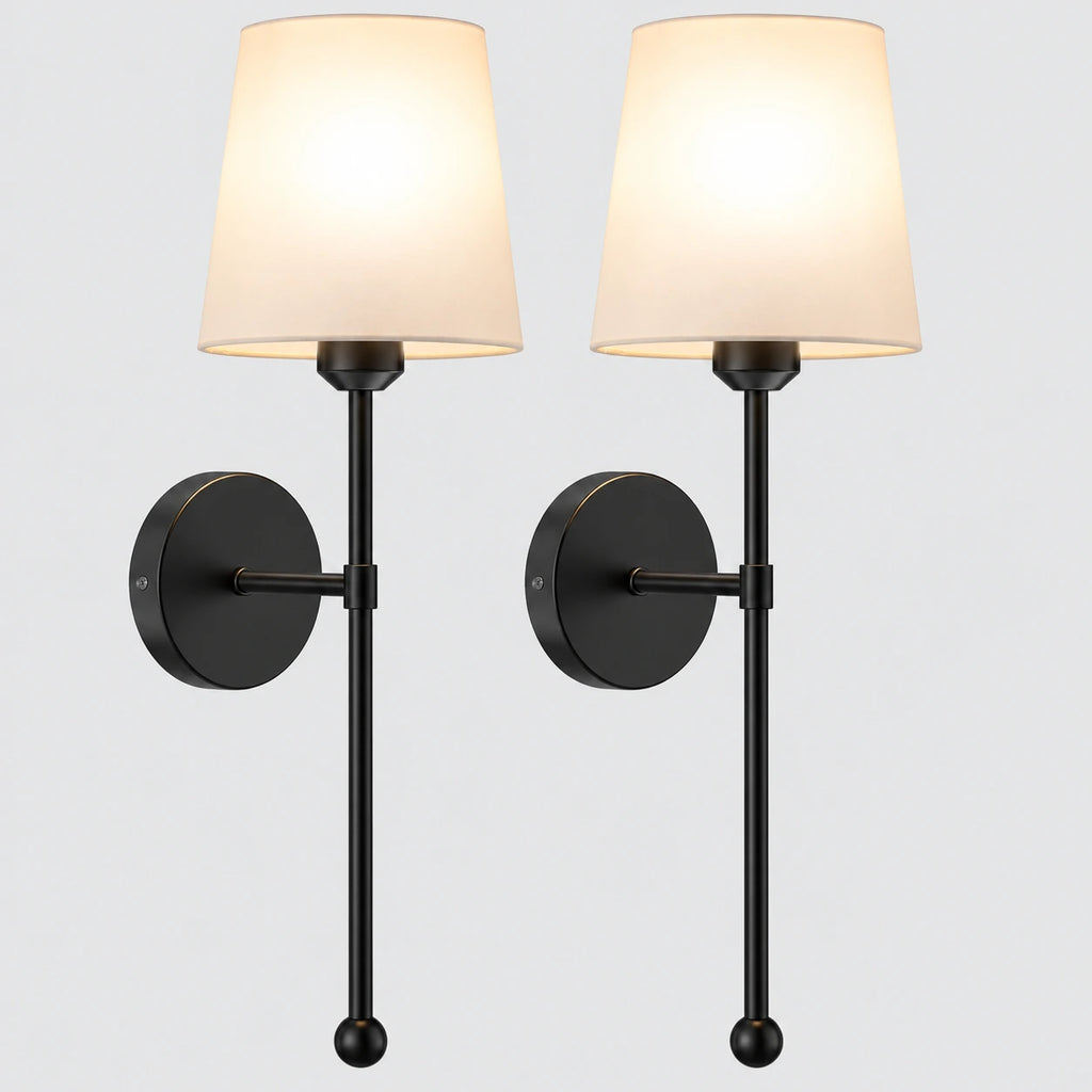 Elvane Linen Battery Operated Wall Sconces