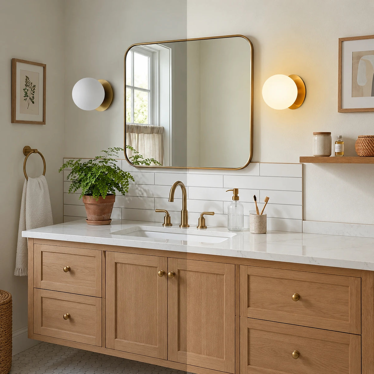 Elowen Mid-Century Globe Sconce Set